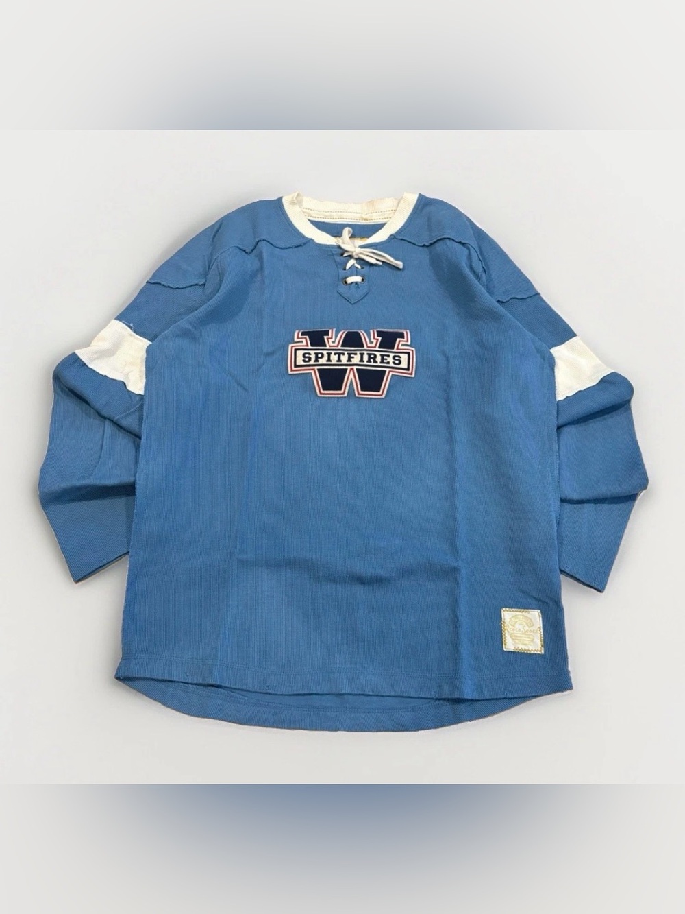 Vintage Reebok Retro Sport Windsor Spitfires Knit Sweater Jersey OHL Hockey